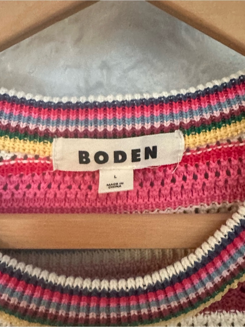 Stripe Open Stitch Cotton
Sweater - Picture 8 of 13